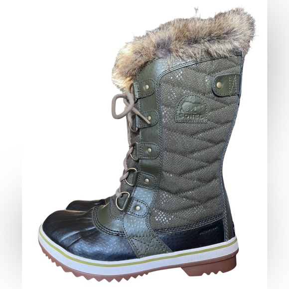 SOREL Women's TOFINO II Waterproof Snow Boots Peatmoss/Black NL2333-213 SIZE 8 - Picture 8 of 14
